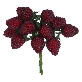 Dark Red Raspberry Bunch Pick